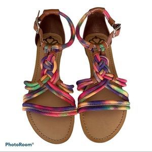Multicolor Braided Women's Sandals